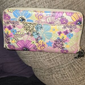 MULTI-COLORED FLORAL WALLET
